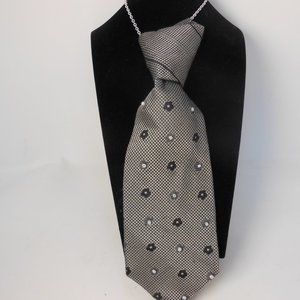 Woman's Beaded pendent tie, hand beaded necklace, unique handcrafted  neckwear,